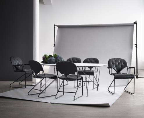 Πολυθρόνα καναπέ Sam φυσικό μαύρο schwartz